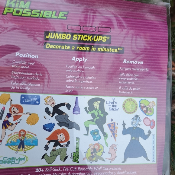 Priss Prints Kim Possible Jumbo Stick Ups #New - Picture 6 of 9